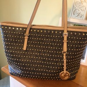 Brown and Gold Michael Khors Bag